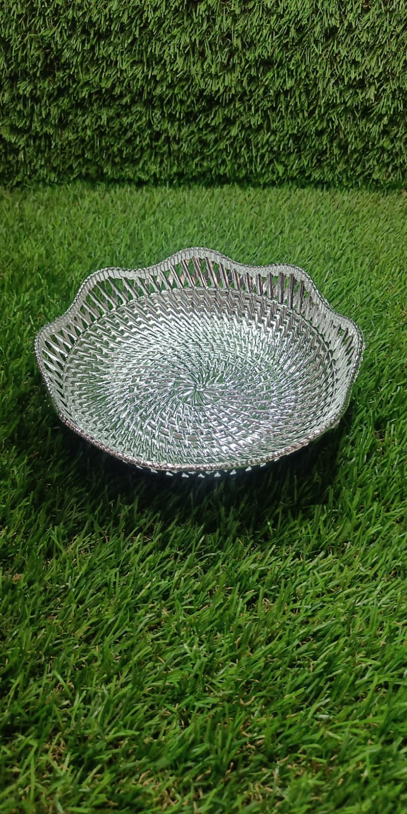 5482 Round Serving Tray, Traditional Serving Tray, Multipurpose Serving Tray, Decorative Serving Platters, Mukhwas Serving Tray (2 Pc Set) 5482 Round Serving Tray, Traditional Serving Tray, Multipurpose Serving Tray, Decorative Serving Platters, Mukhwas Serving Tray (2 Pc Set)